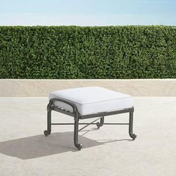 Carlisle Ottoman in Slate Aluminum - Standard, Coral/Red - Frontgate