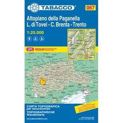 Tabacco Carta N.067 Altopiano della Paganella - L.di Tovel - C.Brenta - Trento - 1:25.000