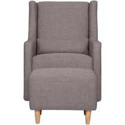 Babyletto Toco Swivel Glider & Ottoman - Grey Tweed