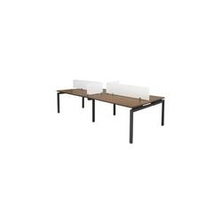 4-Person Benching Workstation w/ 60" x 24" Worksurfaces