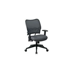 Office Star VeraFlex Chair with Synchro Tilt & Adjustable Arms in Charcoal