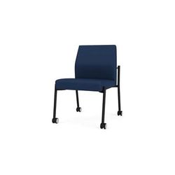 Mystic Armless Guest Chair w/Casters in Upgrade Fabric or Healthcare Vinyl
