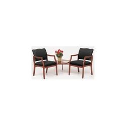 Franklin 2 Arm Chairs w/Corner Table in Upgrade Fabric or Healthcare Vinyl