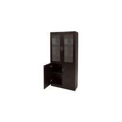 Mocha Glass Door Wall Unit