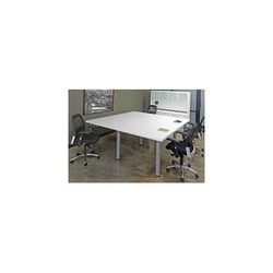 8' Square White Conference Table