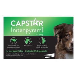 Capstar Green For Large Dogs 25.1 - 125 Lbs 6 Tablet