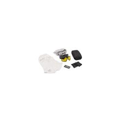 Revision Snowhawk Deluxe Goggle System w/ Clear Solar Yellow High-Contrast Lenses White Frame 4-0100-0005