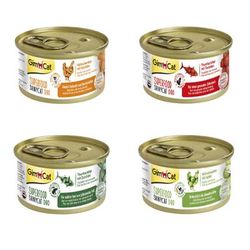 GimCat Superfood ShinyCat Duo 12 x 70 g Alimento umido per gatto - Pacco misto (4 varianti)