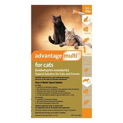 Advantage Multi For Small Cats Upto 4kg (Upto 10lbs) Orange 6 Pack