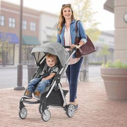 Chicco Mini Bravo Compact Stroller - Stone