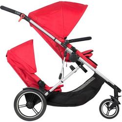 Phil & Teds Voyager Double Stroller - Red