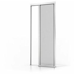 Store Moustiquaire Recoupable ALU pour Porte Blanc - L 140 x H 230 cm - Blanc