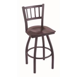 "Holland 81036PWDCMpl 810 Contessa 36" Bar Stool /w Pewter Finish, Dark Cherry Maple Seat"