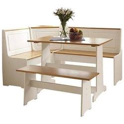 Ardmore Nook White w/ Pine Accents - Linon K90305WHT-AB-KD-U