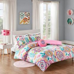 Mi Zone Twin/Twin XL Floral Comforter Set in Pink - Olliix MZ10-0560