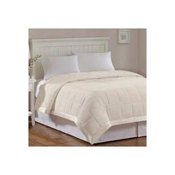 Madison Park Windom Full/Queen Microfiber Down Alternative Blanket w/ 3M Moisture Management in Ivory - Olliix MP51-539