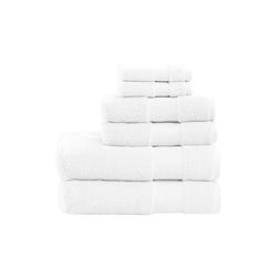 Madison Park Signature Turkish 6 Piece Bath Towel Set in White - Olliix MPS73-349