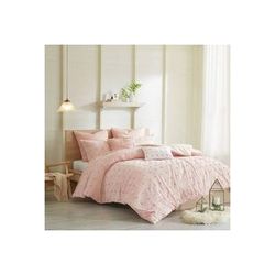 Urban Habitat Brooklyn King/Cal King Cotton Jacquard Comforter Set in Pink - Olliix UH10-0206