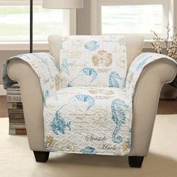 Harbor Life Furniture Protector Blue/Taupe Single Arm Chair - Lush Decor 16T002514