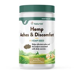 Hemp Aches & Discomfort Plus Hemp Seed Soft Chews for Dogs, Count of 60, .55 LB