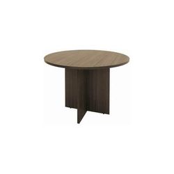 Modern Walnut 42" Round Conference Table