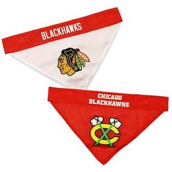 Chicago Blackhawks Reversible Dog Bandana, Small/Medium, Multi-Color