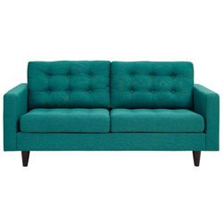 Empress Upholstered Fabric Loveseat - East End Imports EEI-1547-TEA