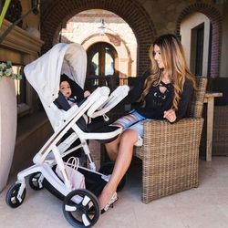 Milkbe Lullaby Auto Stopping Stroller - Gold