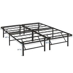 Horizon Queen Stainless Steel Bed Frame MOD-5429-BRN