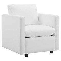 Activate Upholstered Fabric Armchair - East End Imports EEI-3045-WHI