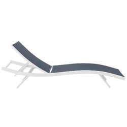 Glimpse Outdoor Patio Mesh Chaise Lounge Chair EEI-3300-WHI-NAV