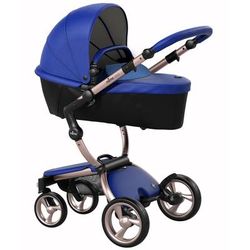 Mima 2019 Xari Complete Stroller, Rose Gold - Royal Blue / Denim Blue