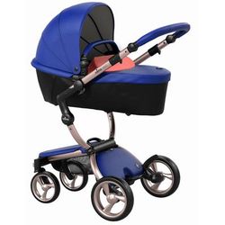 Mima 2019 Xari Complete Stroller, Rose Gold - Royal Blue / Coral Red