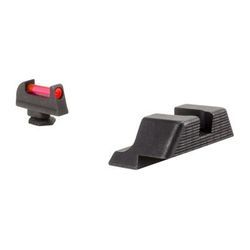 Trijicon Fiber Optic Pistol Front/Rear Sight Set Red Fiber Stick Glock 17/17L/19/22/23/24/25/26/27/28/31/32/33/34/35/37/38/39 Black 601023
