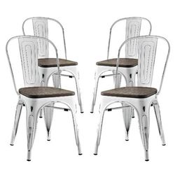 Promenade Dining Side Chair Set of 4 EEI-2752-WHI-SET