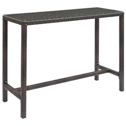 Conduit Outdoor Patio Wicker Rattan Large Bar Table EEI-2803-BRN