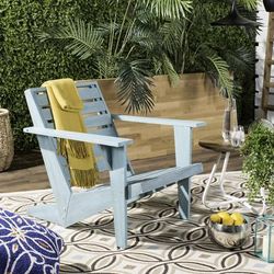 Lanty Adirondack Chair in Oriental Blue - Safavieh PAT6746C