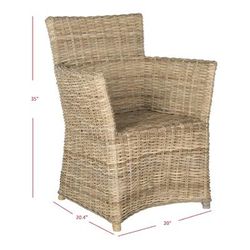 Natuna Rattan Arm Chair in Natural - Safavieh FOX1605A