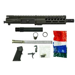 Ghost Firearms Complete Upper Receiver Pistol Lower Parts Kit 9mm 7.5in Pistol Length 4150 Chrome Moly Steel Barrel 1-10 Twist 7in M-LOK Rail A2 Flash