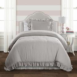 Reyna Comforter Light Gray 2Pc Set Twin XL - Lush Decor 16T003858