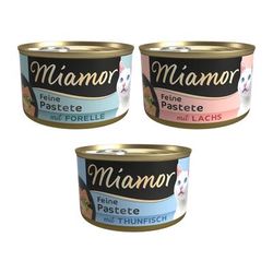 Miamor Paté 12 x 85 g - Mix Pesce: Salmone, Tonno, Trota