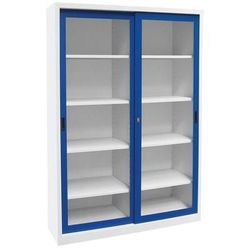 Armoire Mono P. Couliss Transp Xh2000xp650 Mm Gris/bleu L150 - Manutan Expert