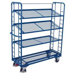 chariot haut 4 plateaux grillagés-1355x550mm-250 kg-variofit