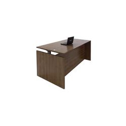 Modern Walnut Adjustable Height Rectangular Front Desk