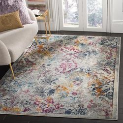 Madison Collection 4' X 4' Square Rug in Cream And Navy - Safavieh MAD603D-4SQ