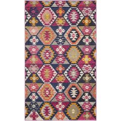 "Monaco Collection 2'-2" X 12' Rug in Violet And Light Blue - Safavieh MNC243L-212"