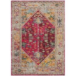 "Monaco Collection 4' X 5'-7" Rug in Fuchsia And Light Grey - Safavieh MNC256R-4"