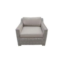 Coast 4 Piece Outdoor Wicker Patio Furniture Set 04b in Spa - TK Classics Coast-04B-Spa