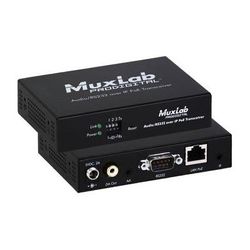 MuxLab ProDigital Audio/RS232 over IP PoE Transceiver 500755