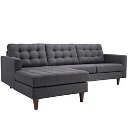 Empress Left-Facing Upholstered Fabric Sectional Sofa - East End Imports EEI-1666-DOR